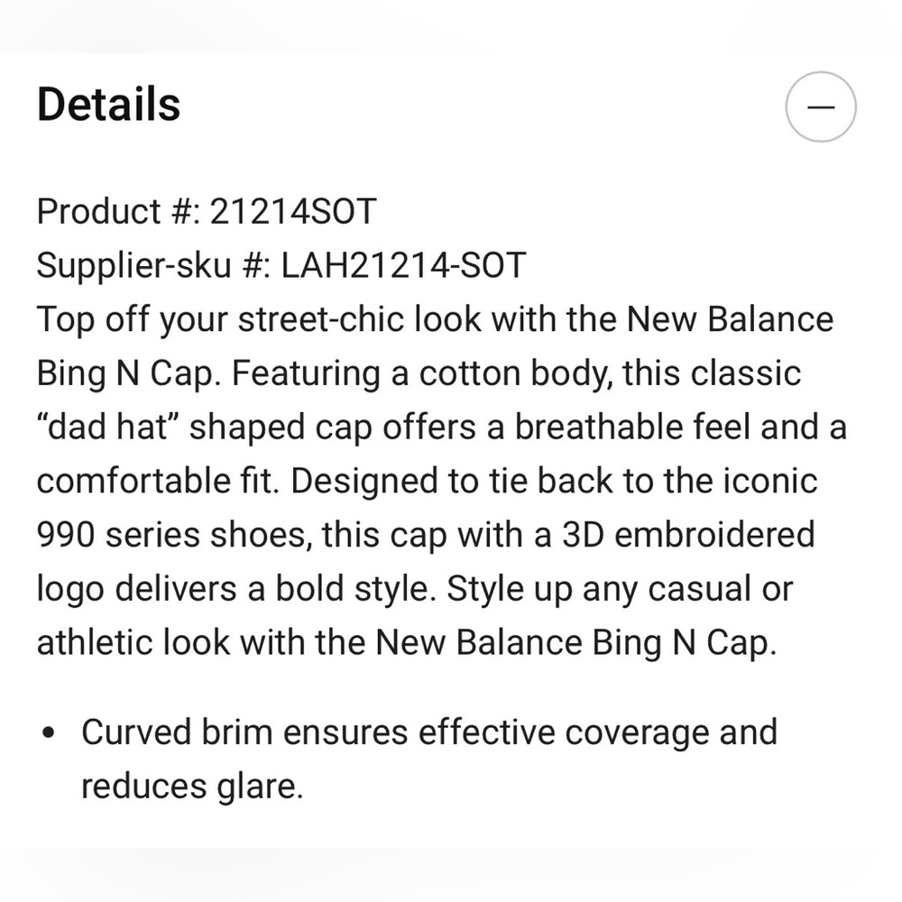 New Balance Block N Adjustable Cap - Picture 3 of 10